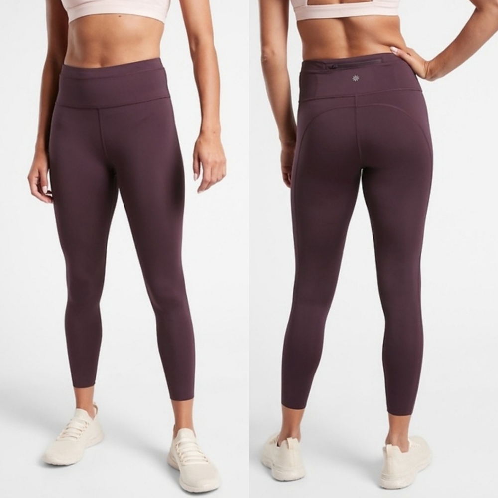 Athleta "Accelerate 7/8 Tight" Legging Agate Purple Maroon | Women's Size XS T